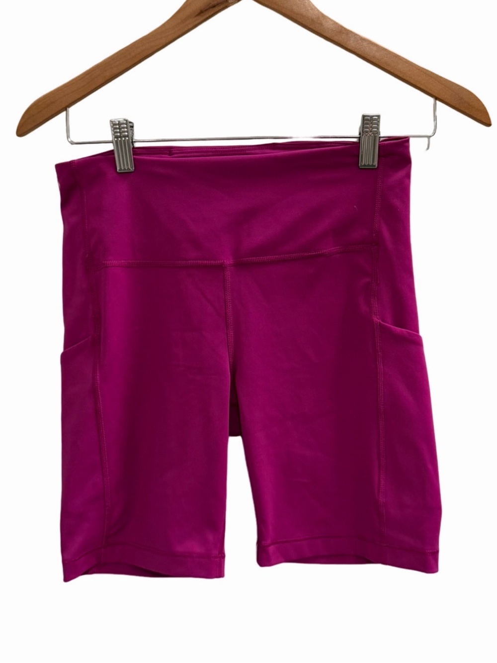 ATHLETA Ultimate Stash Pocket 7" Shorts Fuchsia Pink Size Small
